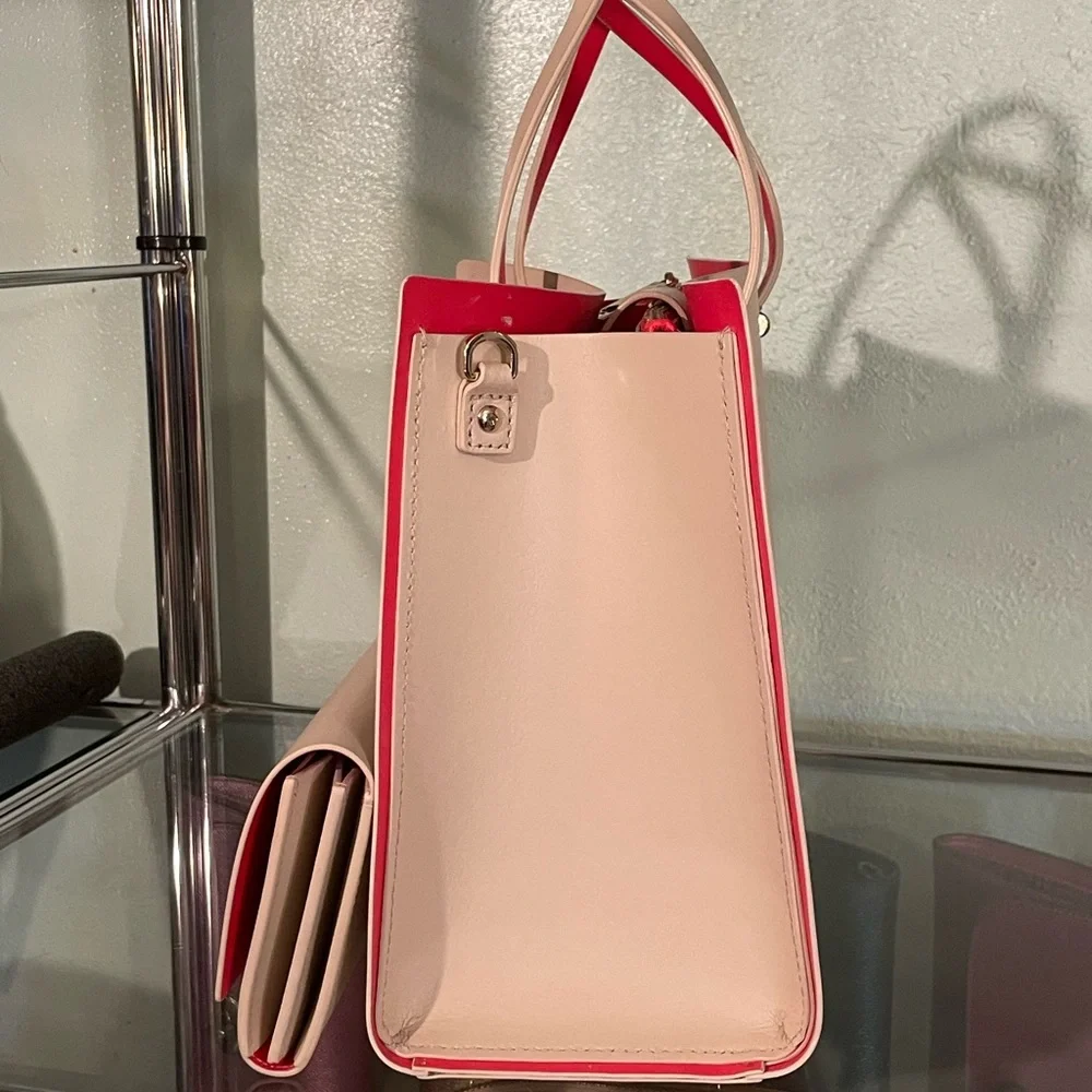 Elodie satchel/crossbody cream/hot pink - Picture 7 of 14